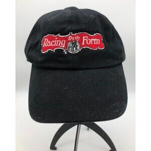 Daily Racing Form Ball Cap Hat Unisex Black Embroidered Horse Racing